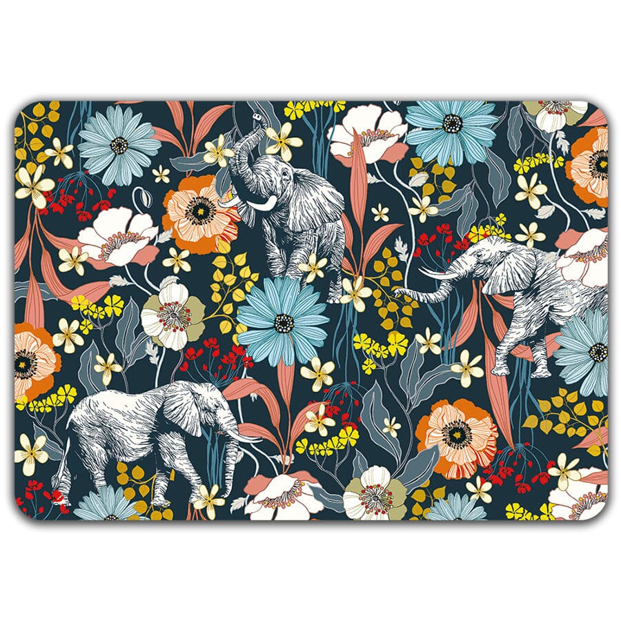 Eléphants - Set de table dorure Cartes d'Art